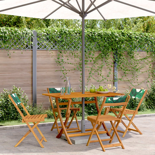 Tuinstoelen 4 st inklapbaar stof en massief hout groen is nu te koop bij PeponiXL, paradijselijk wonen!