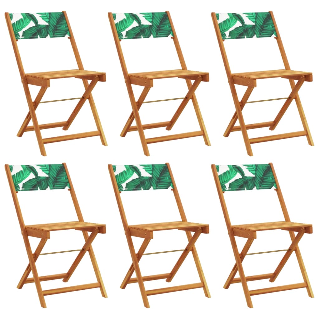 Tuinstoelen 6 st inklapbaar stof en massief hout groen is nu te koop bij PeponiXL, paradijselijk wonen!
