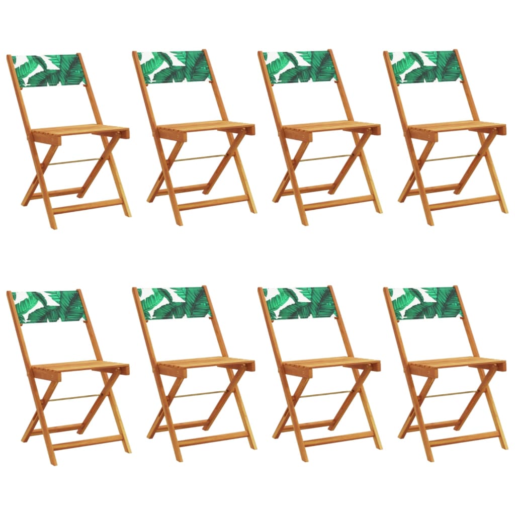 Tuinstoelen 8 st inklapbaar stof en massief hout groen is nu te koop bij PeponiXL, paradijselijk wonen!