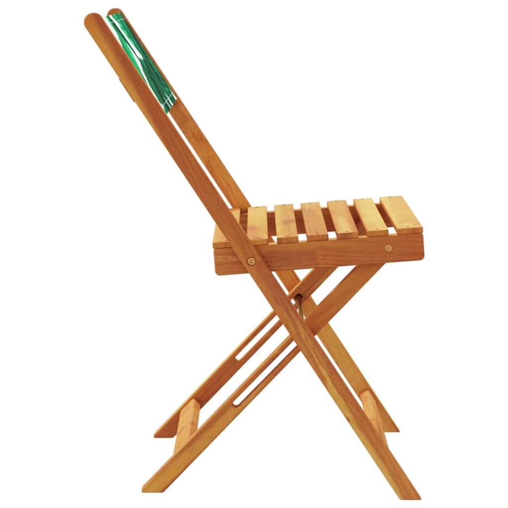 Tuinstoelen 8 st inklapbaar stof en massief hout groen is nu te koop bij PeponiXL, paradijselijk wonen!