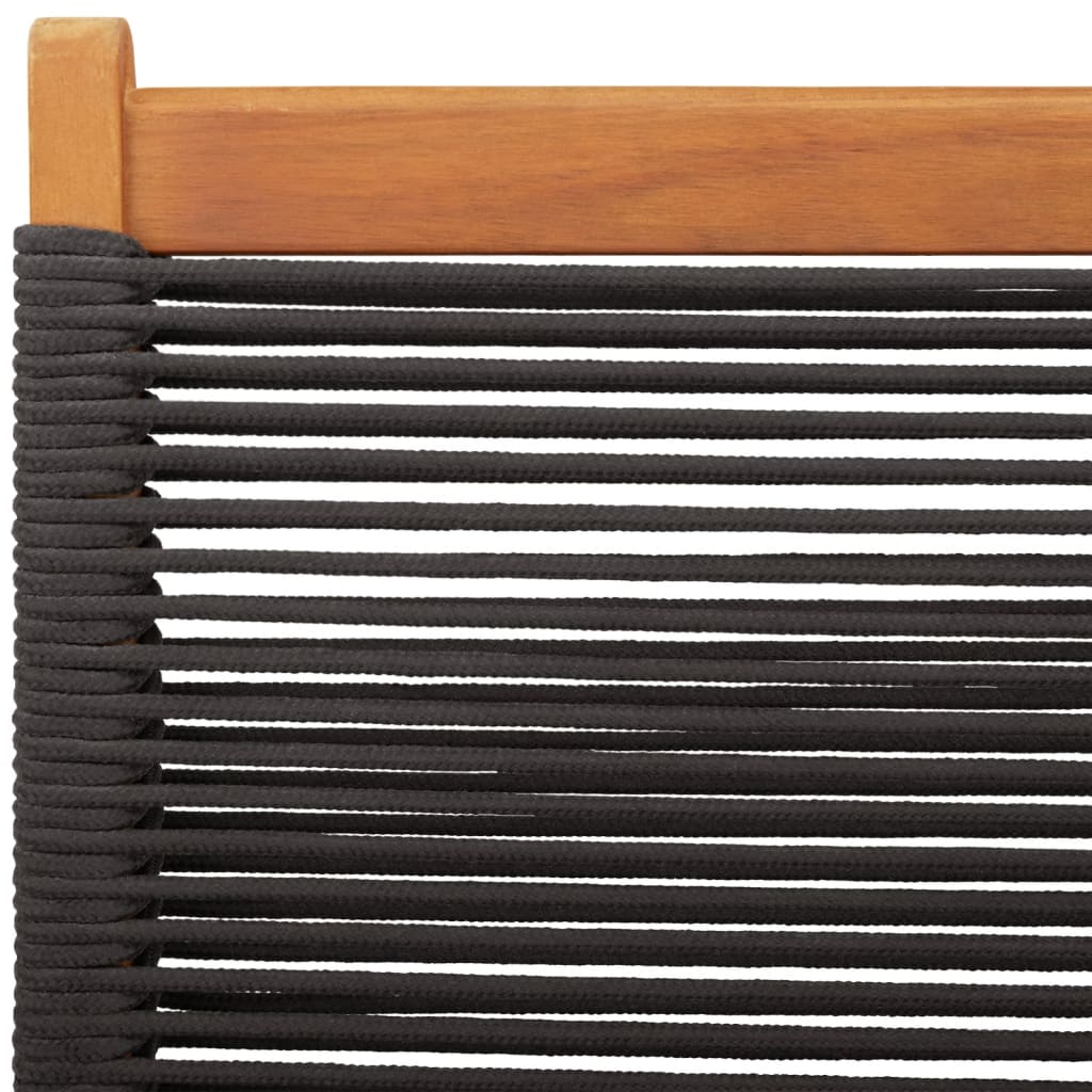 Tuinstoelen 4 st inklapbaar massief acaciahout zwart is nu te koop bij PeponiXL, paradijselijk wonen!