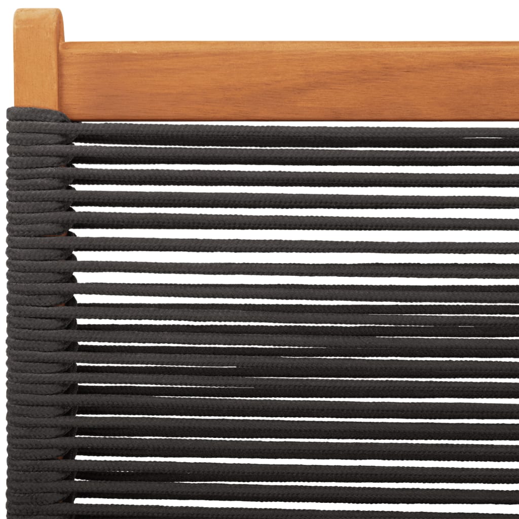 Tuinstoelen 8 st inklapbaar massief acaciahout zwart is nu te koop bij PeponiXL, paradijselijk wonen!