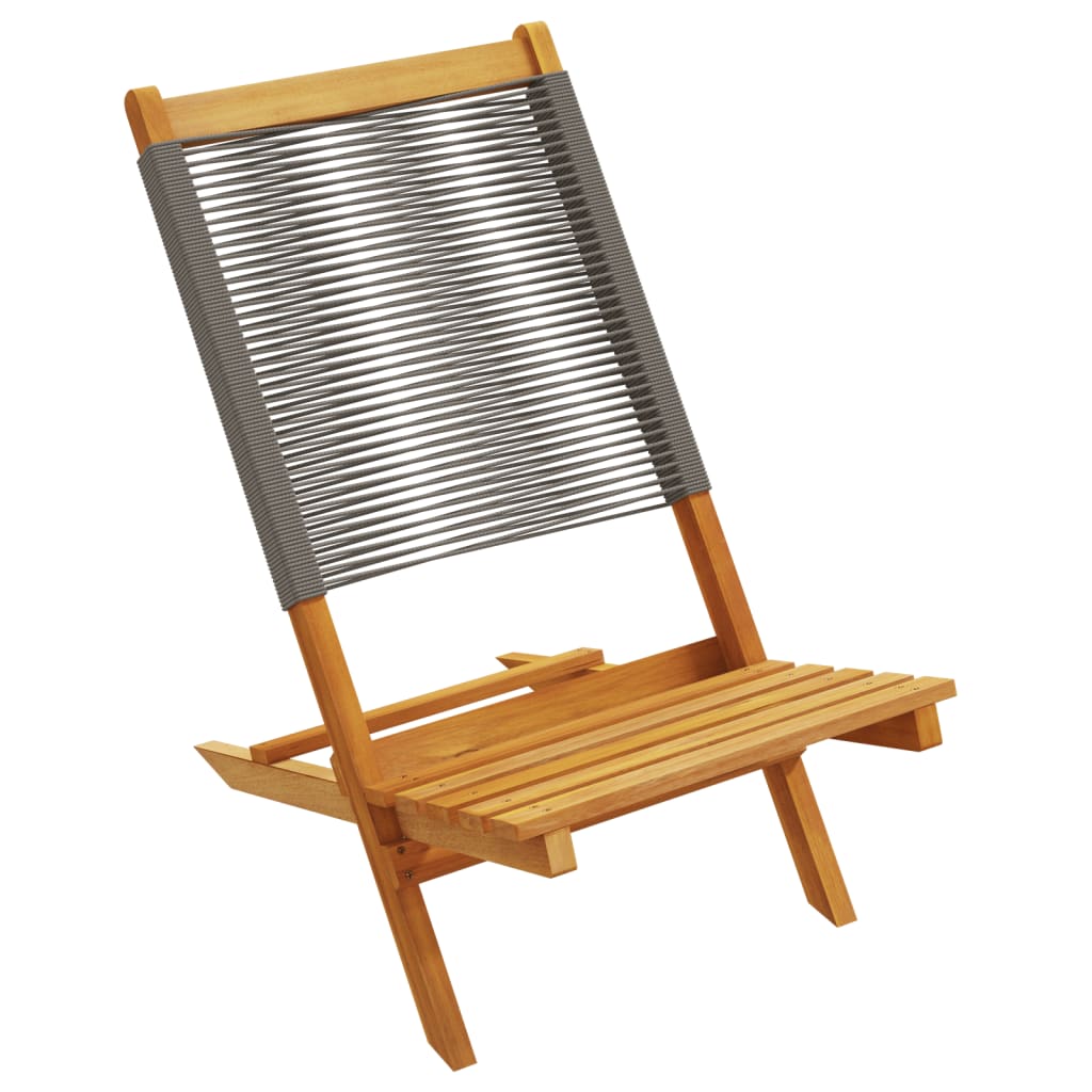 Tuinstoelen 4 st inklapbaar massief acaciahout grijs is nu te koop bij PeponiXL, paradijselijk wonen!