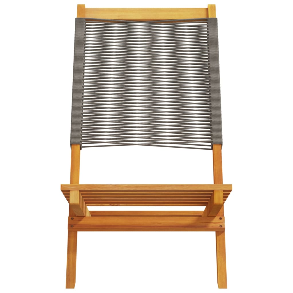 Tuinstoelen 6 st inklapbaar massief acaciahout grijs is nu te koop bij PeponiXL, paradijselijk wonen!