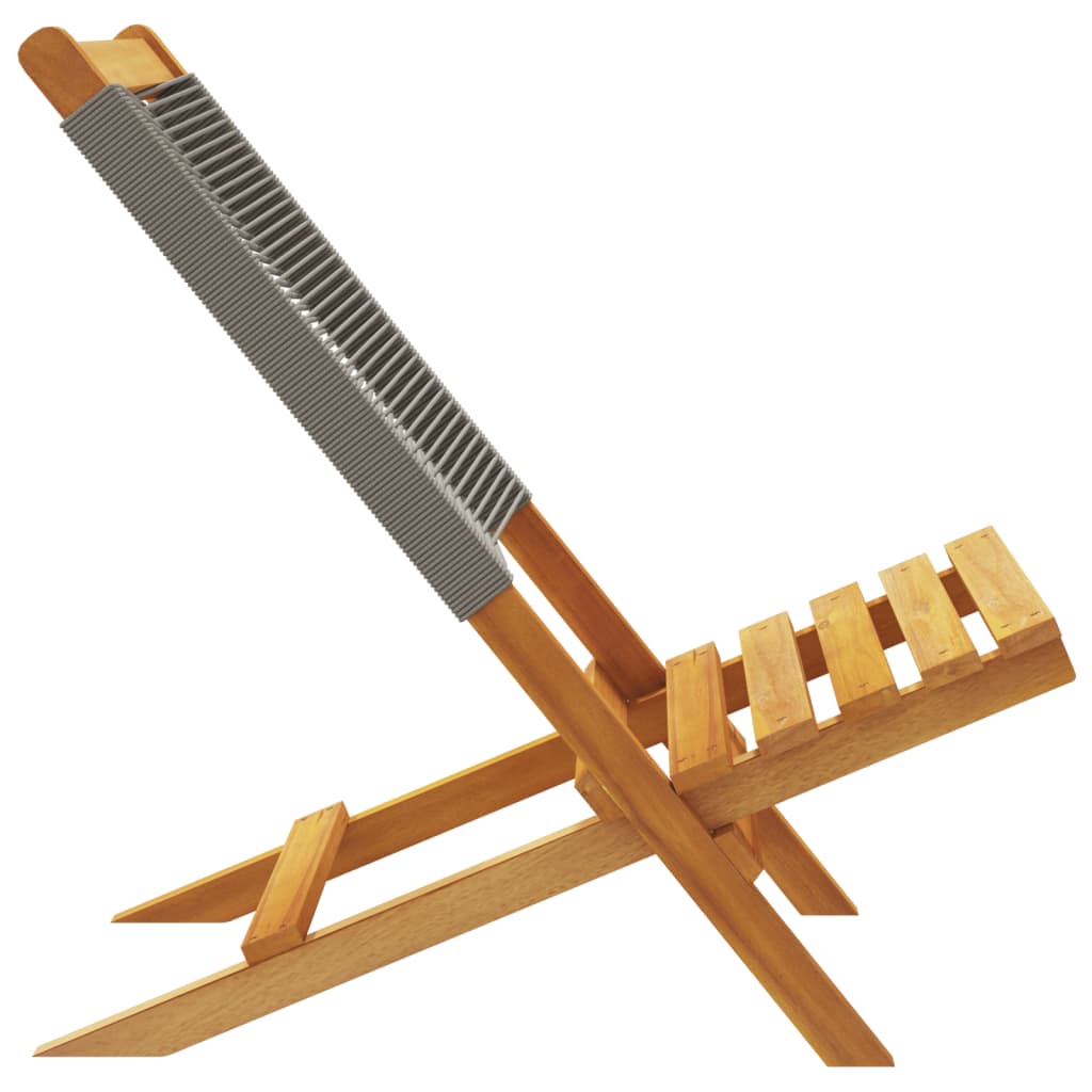 Tuinstoelen 6 st inklapbaar massief acaciahout grijs is nu te koop bij PeponiXL, paradijselijk wonen!