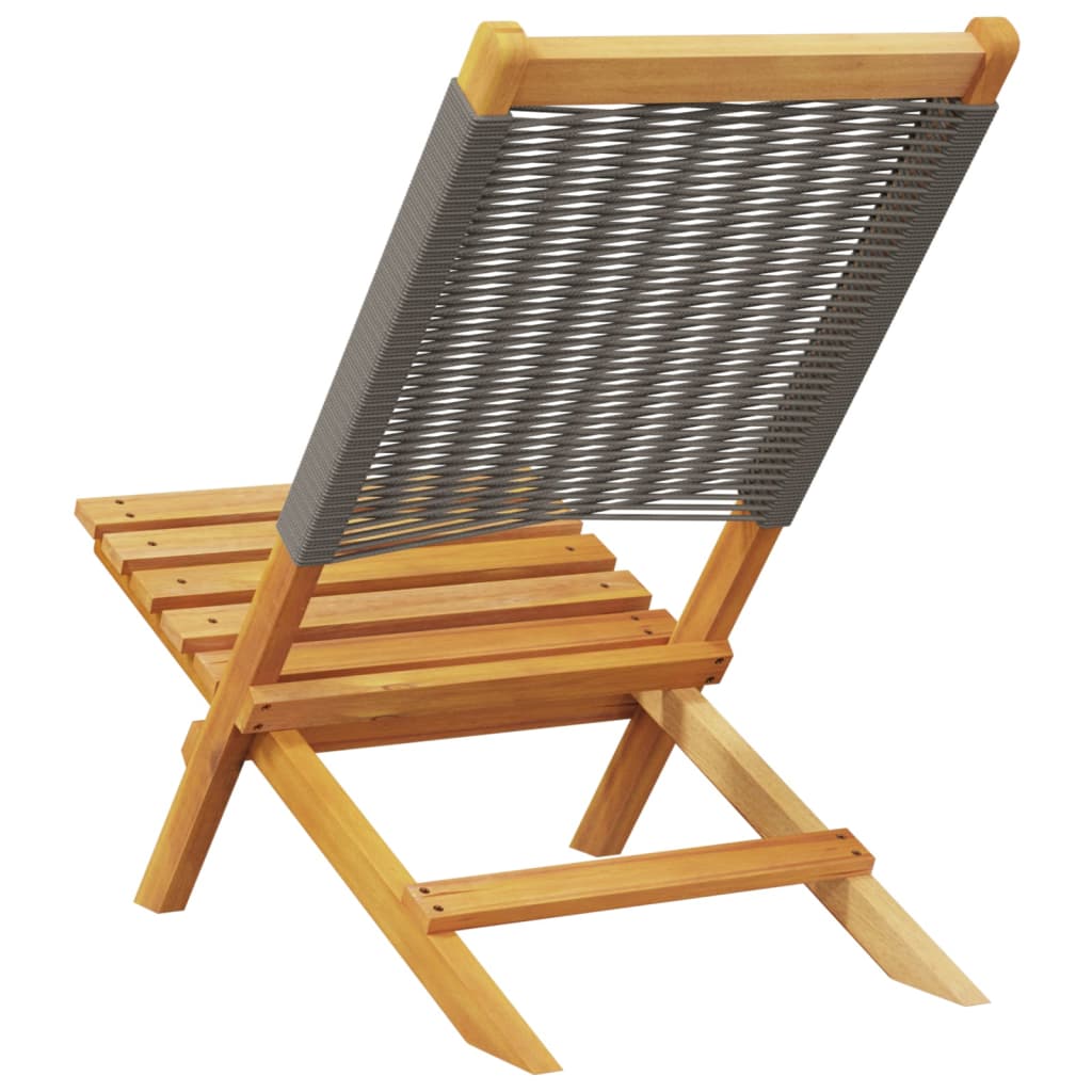 Tuinstoelen 6 st inklapbaar massief acaciahout grijs is nu te koop bij PeponiXL, paradijselijk wonen!