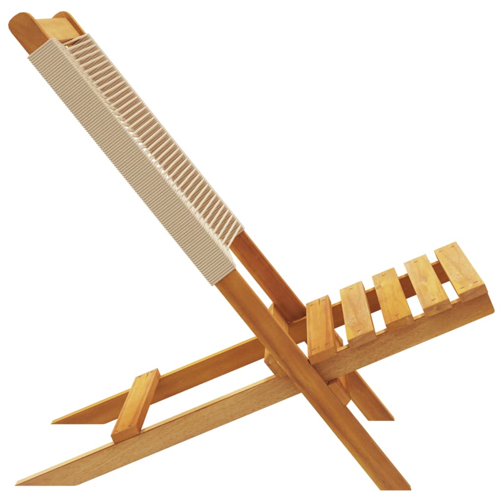 Tuinstoelen 4 st inklapbaar massief acaciahout beige is nu te koop bij PeponiXL, paradijselijk wonen!