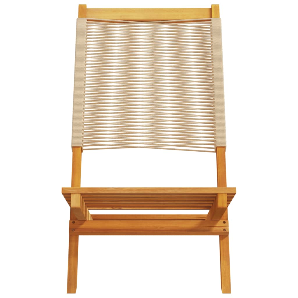 Tuinstoelen 8 st inklapbaar massief acaciahout beige is nu te koop bij PeponiXL, paradijselijk wonen!