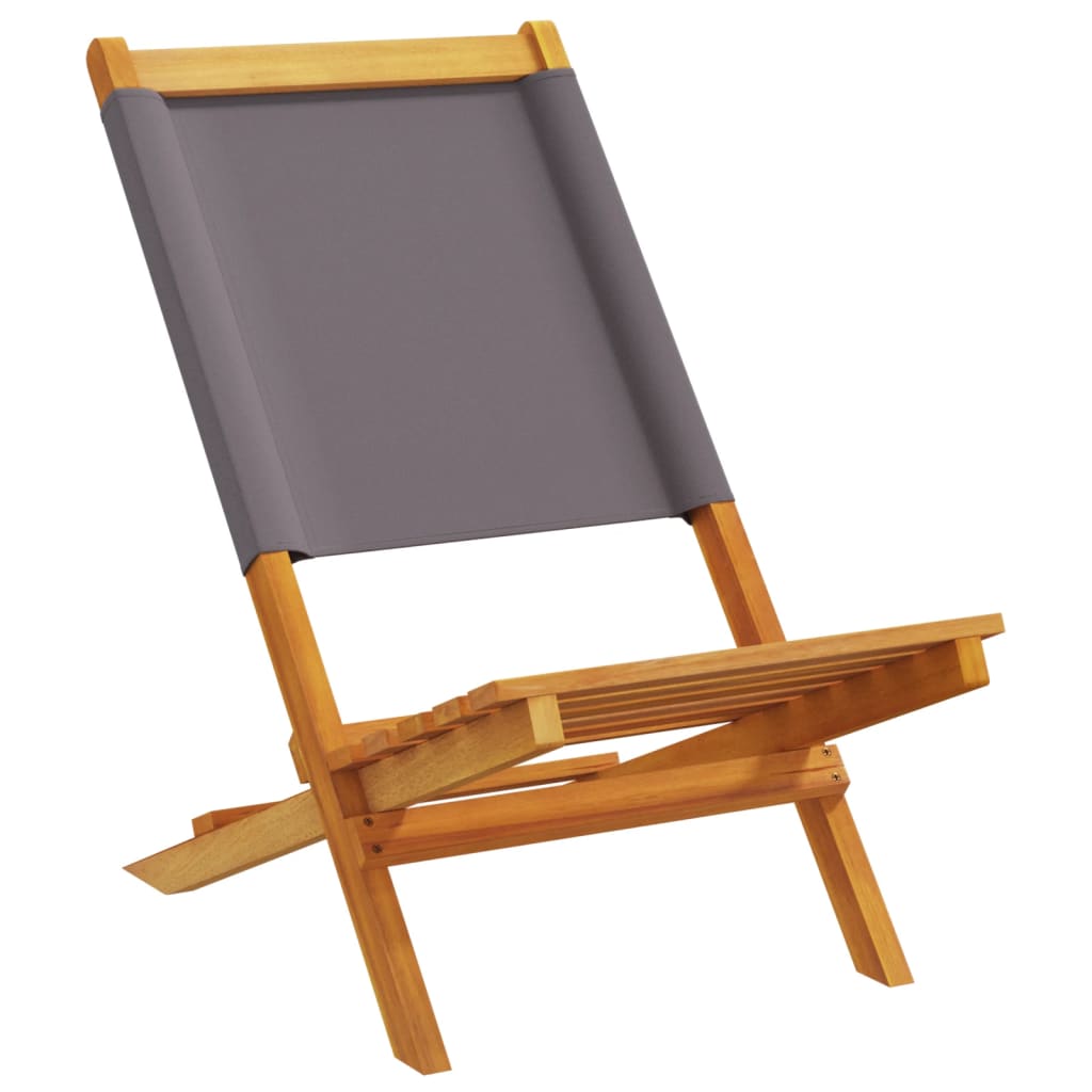 Tuinstoelen 6 st inklapbaar massief hout en stof antracietkleur is nu te koop bij PeponiXL, paradijselijk wonen!