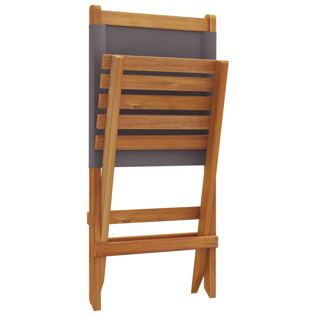 Tuinstoelen 6 st inklapbaar massief hout en stof antracietkleur is nu te koop bij PeponiXL, paradijselijk wonen!
