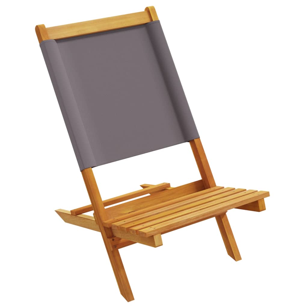 Tuinstoelen 8 st inklapbaar massief hout en stof antracietkleur is nu te koop bij PeponiXL, paradijselijk wonen!
