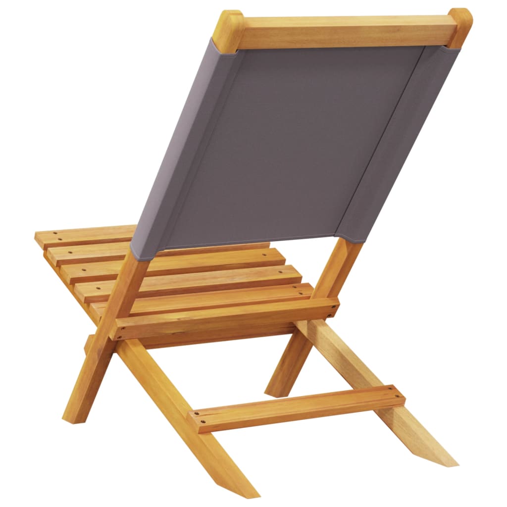 Tuinstoelen 8 st inklapbaar massief hout en stof antracietkleur is nu te koop bij PeponiXL, paradijselijk wonen!