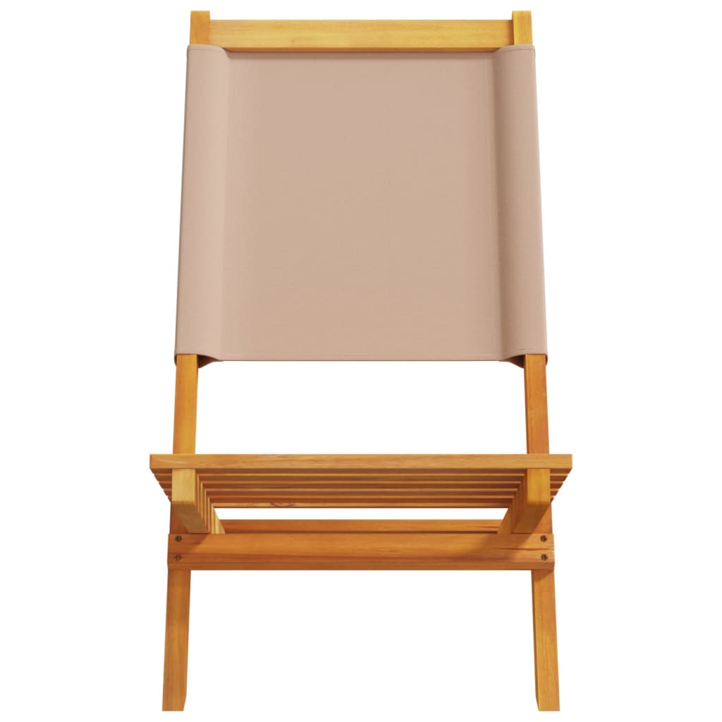 Tuinstoelen 6 st inklapbaar stof en massief hout taupe is nu te koop bij PeponiXL, paradijselijk wonen!