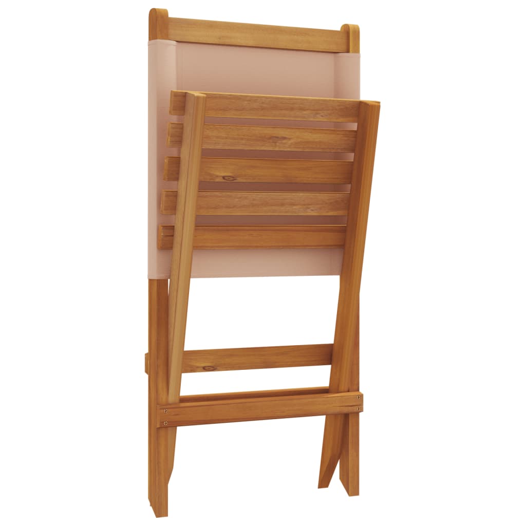 Tuinstoelen 6 st inklapbaar stof en massief hout taupe is nu te koop bij PeponiXL, paradijselijk wonen!