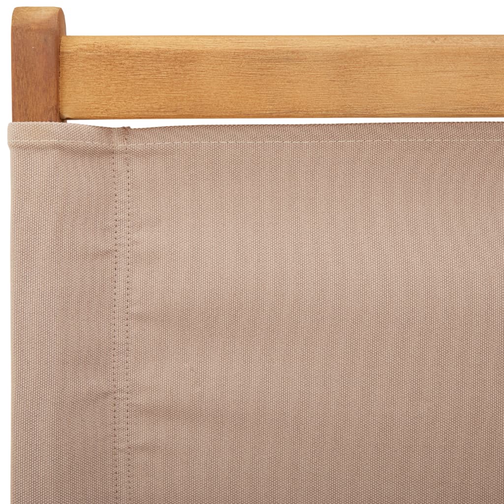 Tuinstoelen 6 st inklapbaar stof en massief hout taupe is nu te koop bij PeponiXL, paradijselijk wonen!