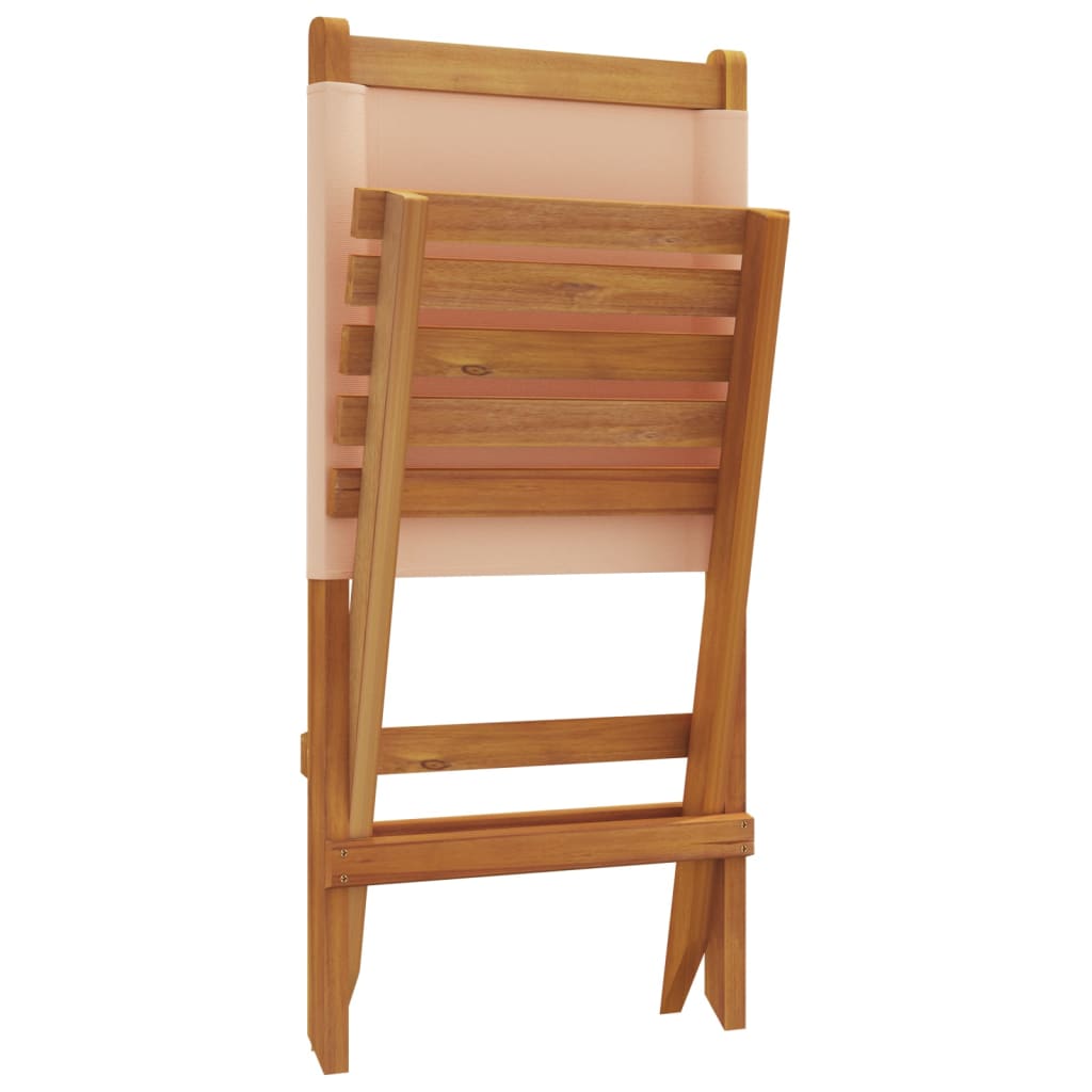 Tuinstoelen 8 st inklapbaar stof en massief hout beige is nu te koop bij PeponiXL, paradijselijk wonen!