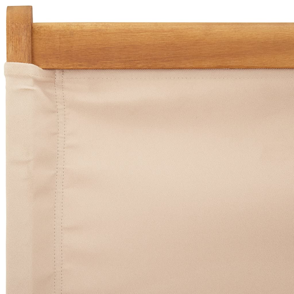 Tuinstoelen 8 st inklapbaar stof en massief hout beige is nu te koop bij PeponiXL, paradijselijk wonen!