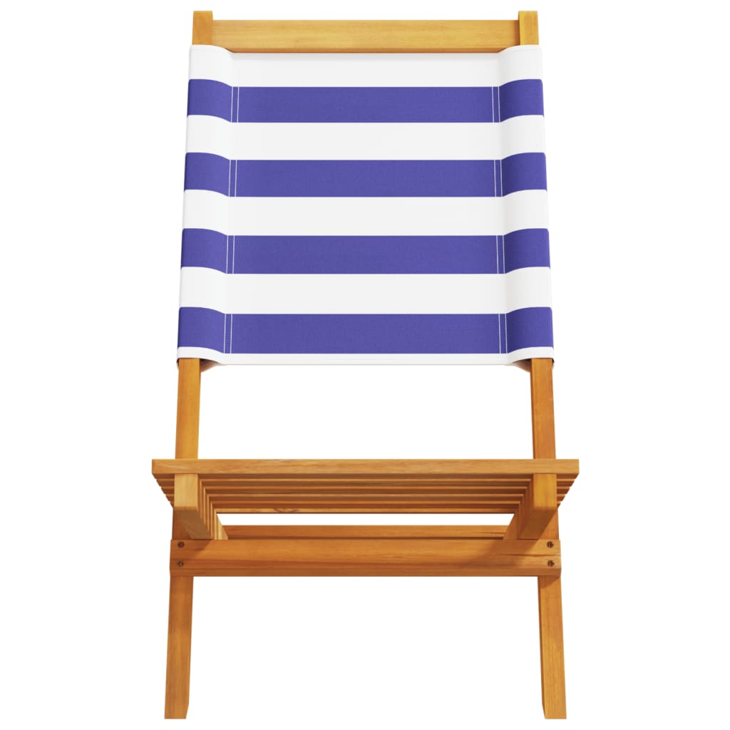 Tuinstoelen 8 st inklapbaar stof en massief hout blauw en wit is nu te koop bij PeponiXL, paradijselijk wonen!