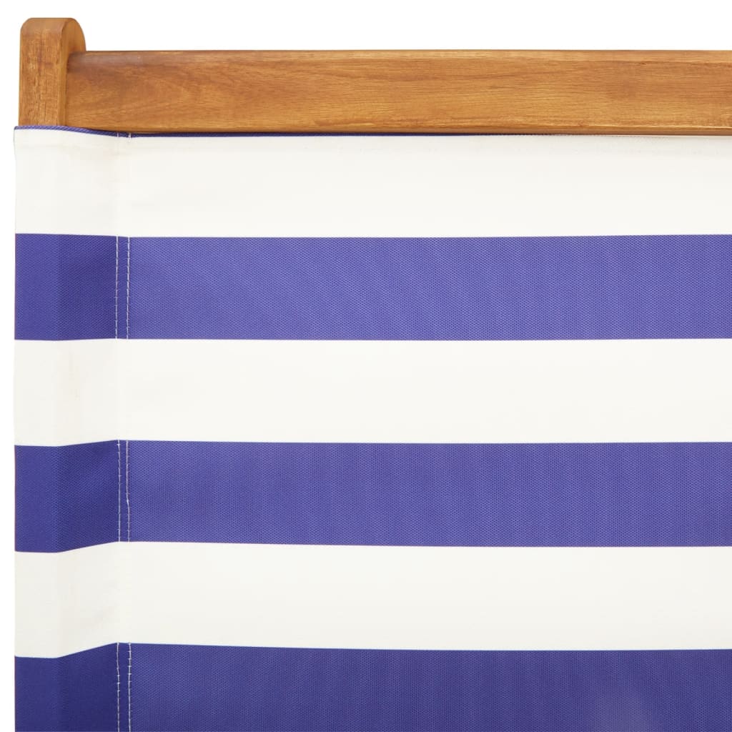 Tuinstoelen 8 st inklapbaar stof en massief hout blauw en wit is nu te koop bij PeponiXL, paradijselijk wonen!