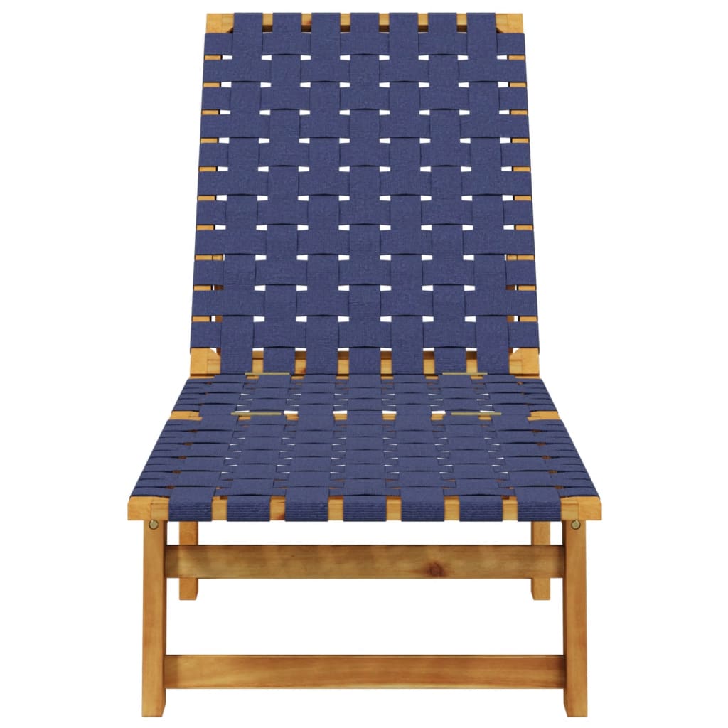 Ligbedden 2 st massief acaciahout en stof donkerblauw is nu te koop bij PeponiXL, paradijselijk wonen!