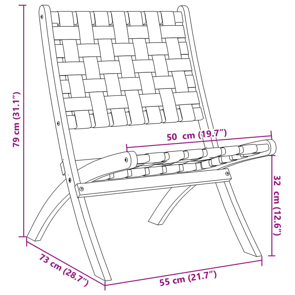 Tuinstoelen 2 st inklapbaar met tafel massief hout rood is nu te koop bij PeponiXL, paradijselijk wonen!