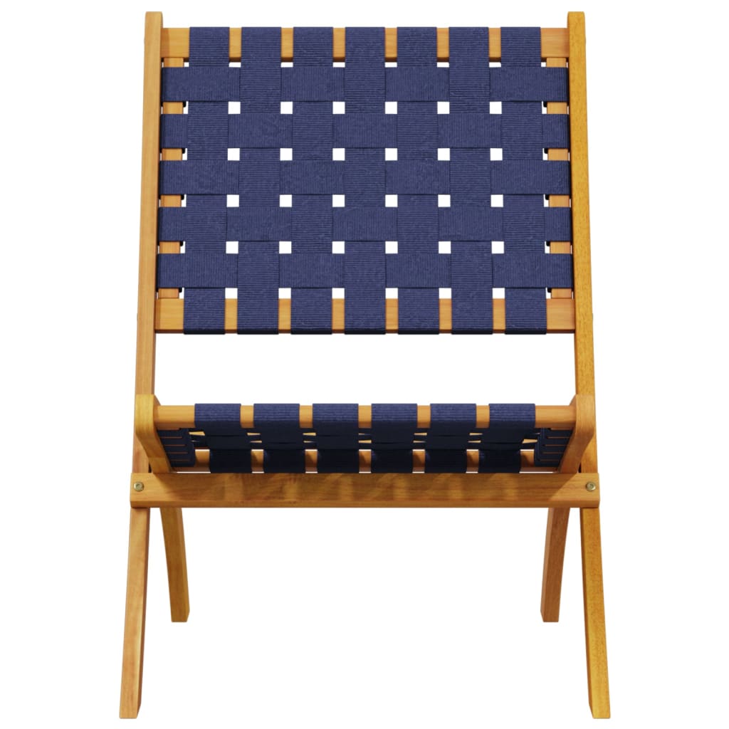 Tuinstoelen 2 st inklapbaar met tafel massief hout blauw is nu te koop bij PeponiXL, paradijselijk wonen!