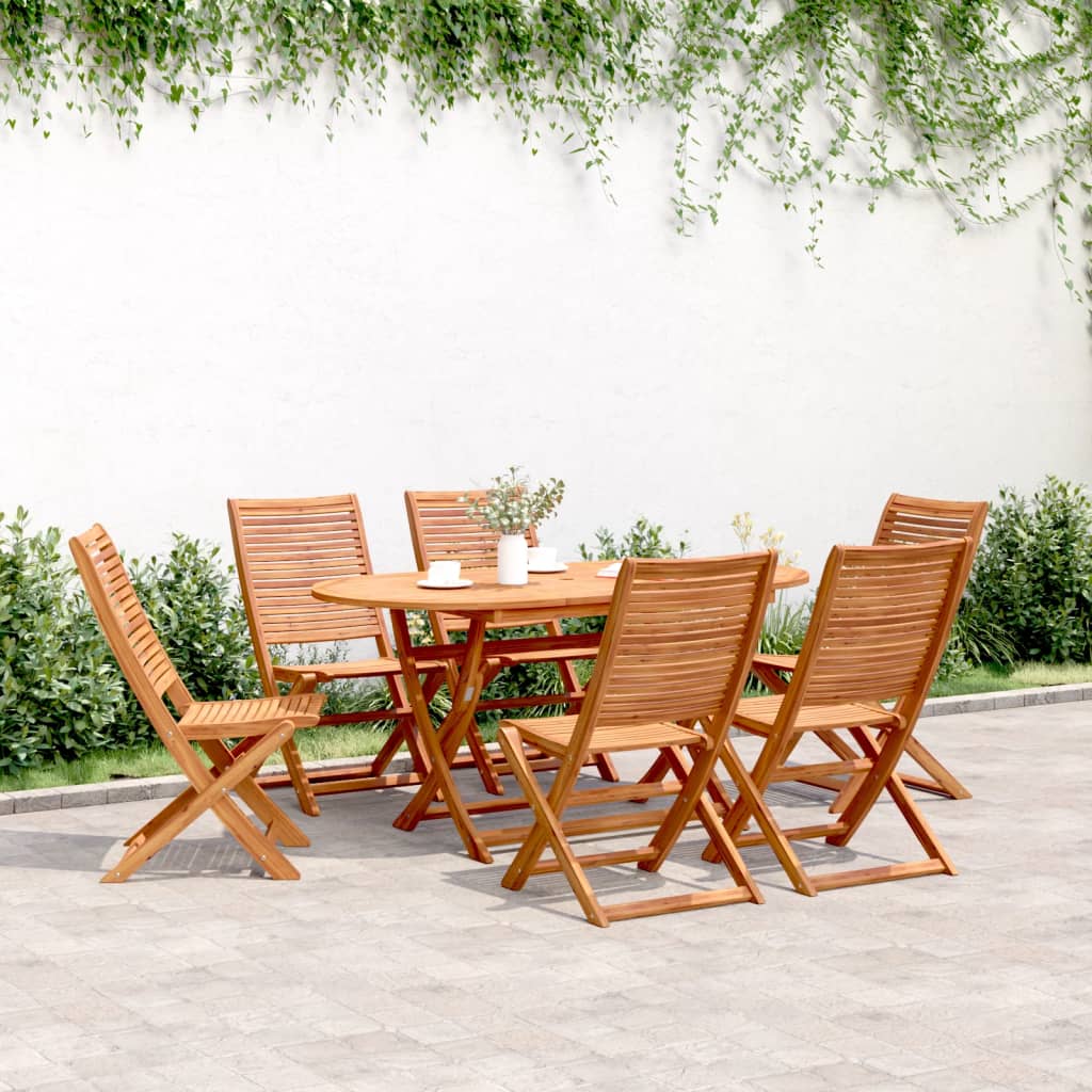 Tuinstoelen 6 st inklapbaar 51x66x95 cm massief acaciahout is nu te koop bij PeponiXL, paradijselijk wonen!