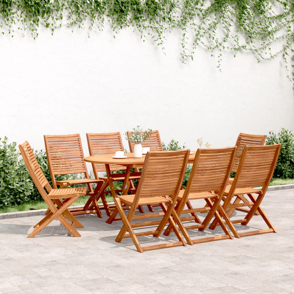 Tuinstoelen 8 st inklapbaar 51x66x95 cm massief acaciahout is nu te koop bij PeponiXL, paradijselijk wonen!