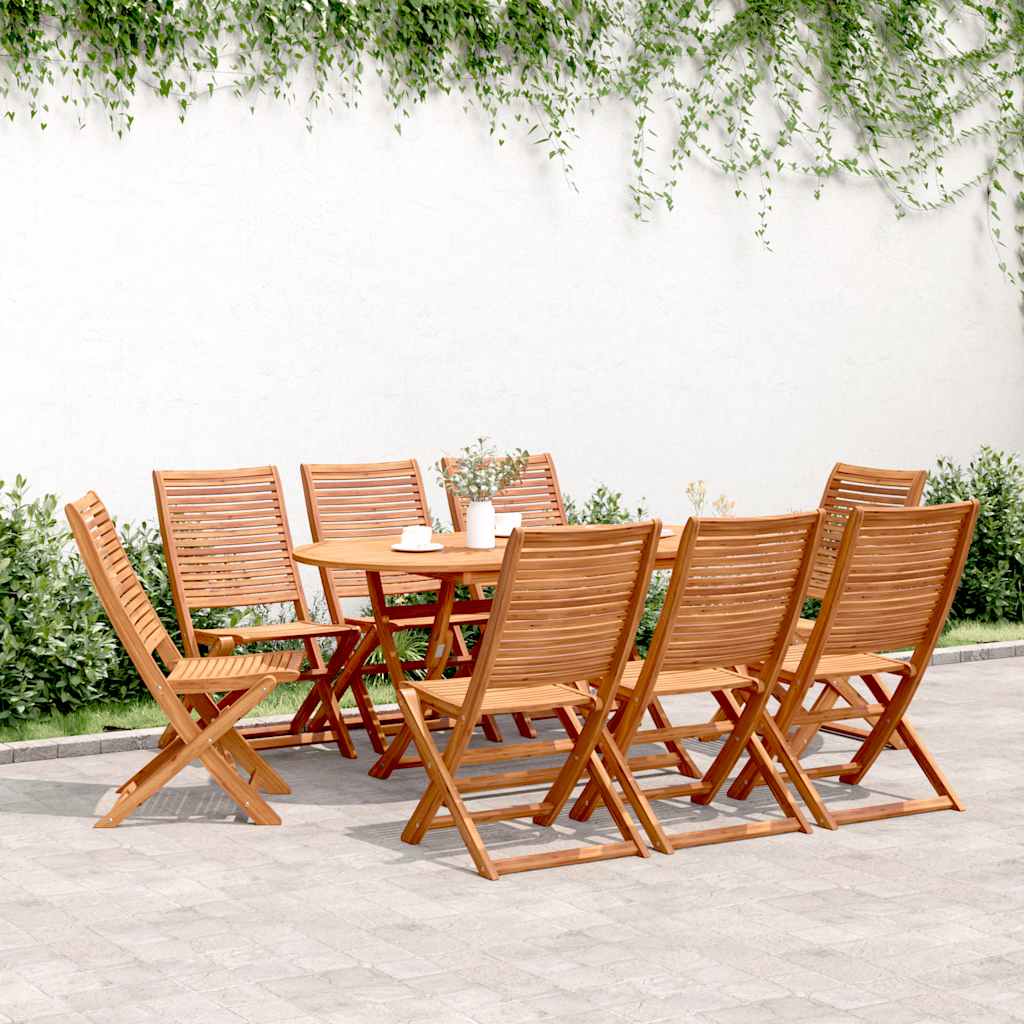 Tuinstoelen 8 st inklapbaar 51x66x95 cm massief acaciahout is nu te koop bij PeponiXL, paradijselijk wonen!
