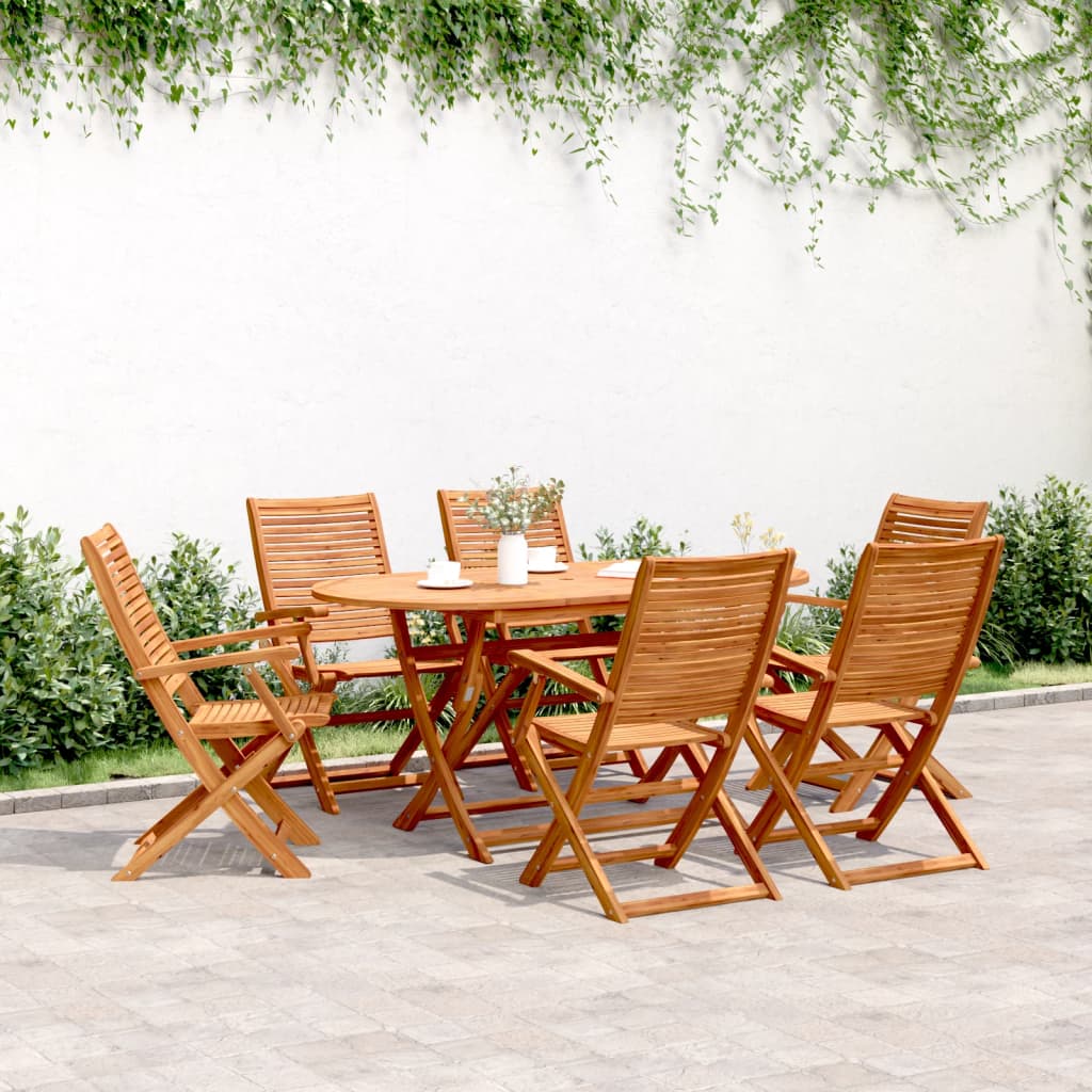 Tuinstoelen 6 st inklapbaar 57x66x95 cm massief acaciahout is nu te koop bij PeponiXL, paradijselijk wonen!