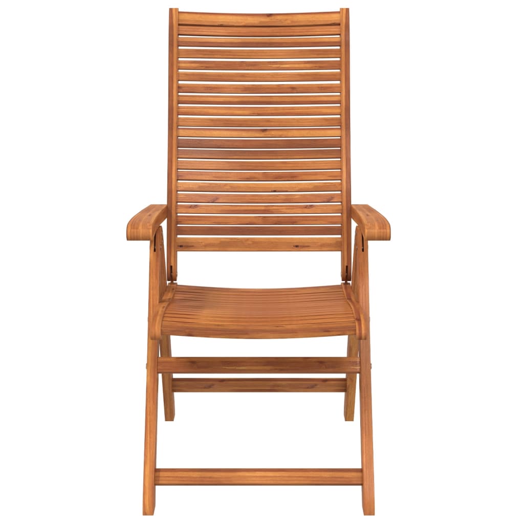 Tuinstoelen 4 st verstelbaar 56x72x107 cm massief acaciahout is nu te koop bij PeponiXL, paradijselijk wonen!