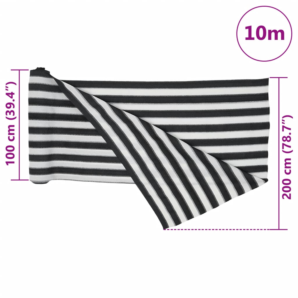 Privacynet 75 g/m² 2x10 m HDPE antracietkleurig en wit is nu te koop bij PeponiXL, paradijselijk wonen!