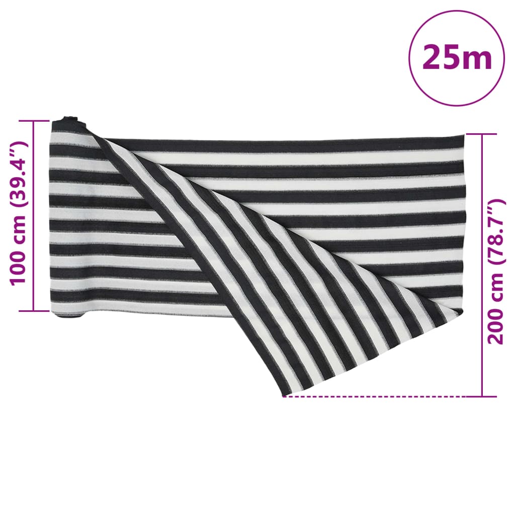 Privacynet 150 g/m² 2x25 m HDPE antracietkleurig en wit is nu te koop bij PeponiXL, paradijselijk wonen!
