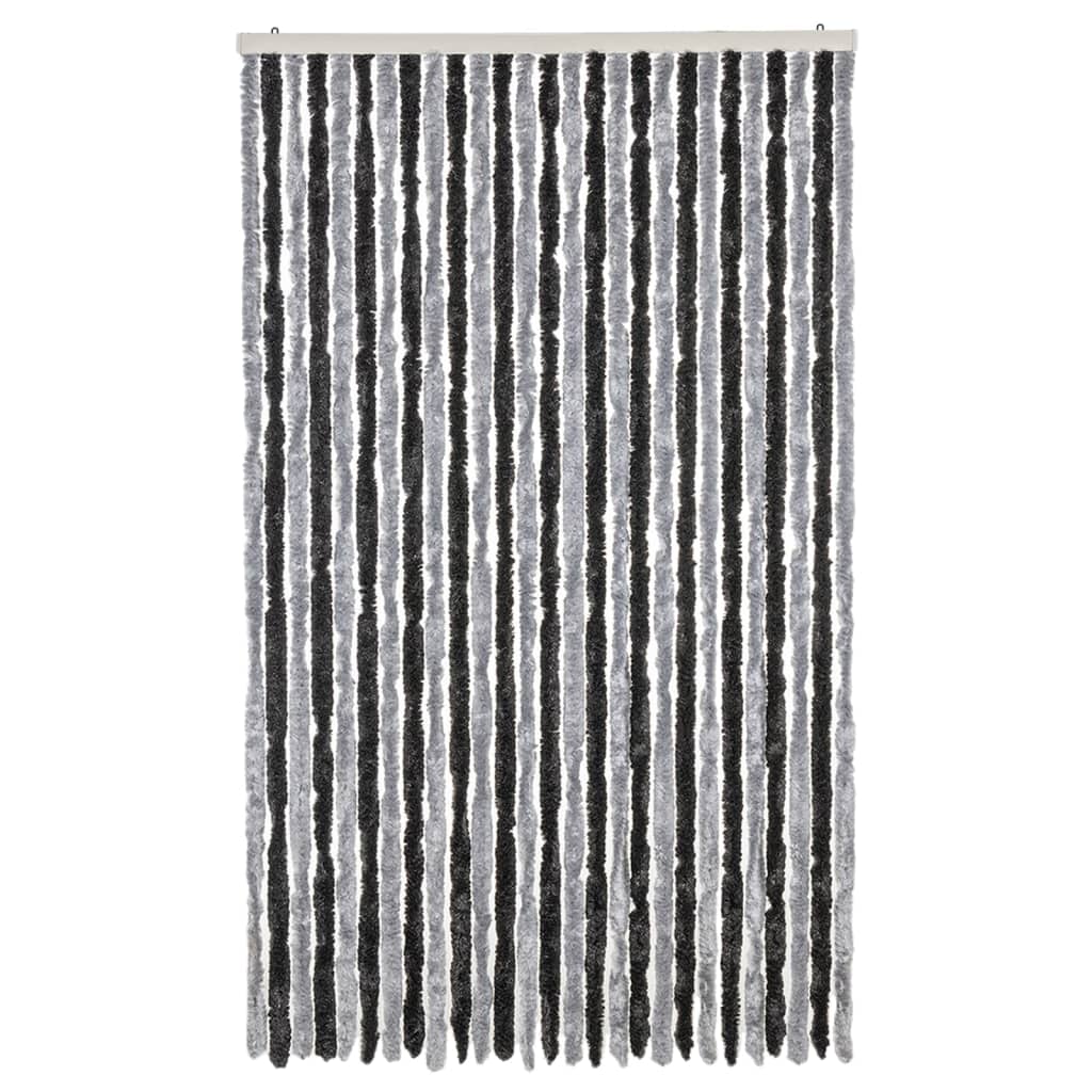 Vliegengordijn 118x220 cm chenille grijs en zwart is nu te koop bij PeponiXL, paradijselijk wonen!