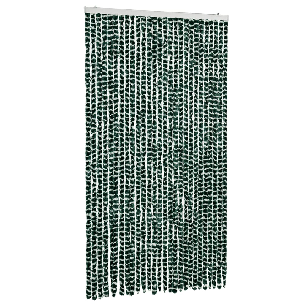 Vliegengordijn 118x220 cm chenille groen en wit is nu te koop bij PeponiXL, paradijselijk wonen!
