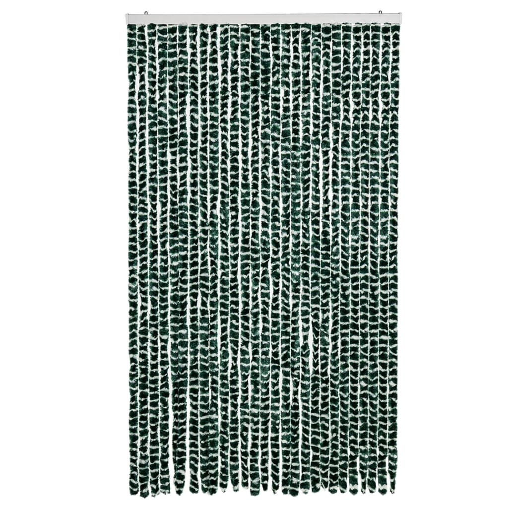 Vliegengordijn 118x220 cm chenille groen en wit is nu te koop bij PeponiXL, paradijselijk wonen!