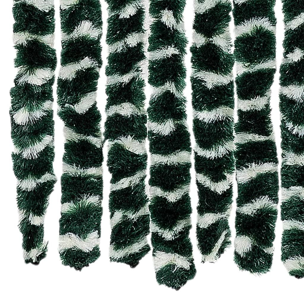 Vliegengordijn 118x220 cm chenille groen en wit is nu te koop bij PeponiXL, paradijselijk wonen!
