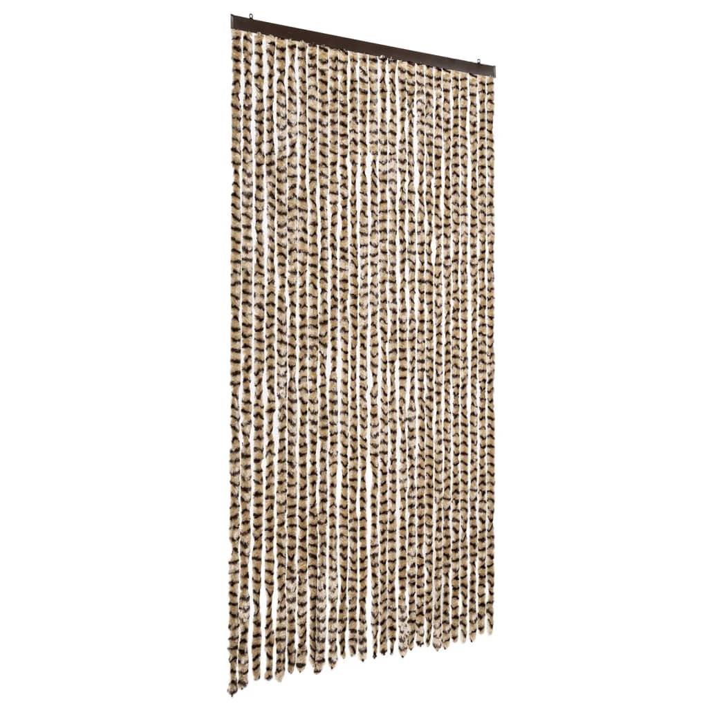 Vliegengordijn 118x220 cm chenille beige en bruin is nu te koop bij PeponiXL, paradijselijk wonen!