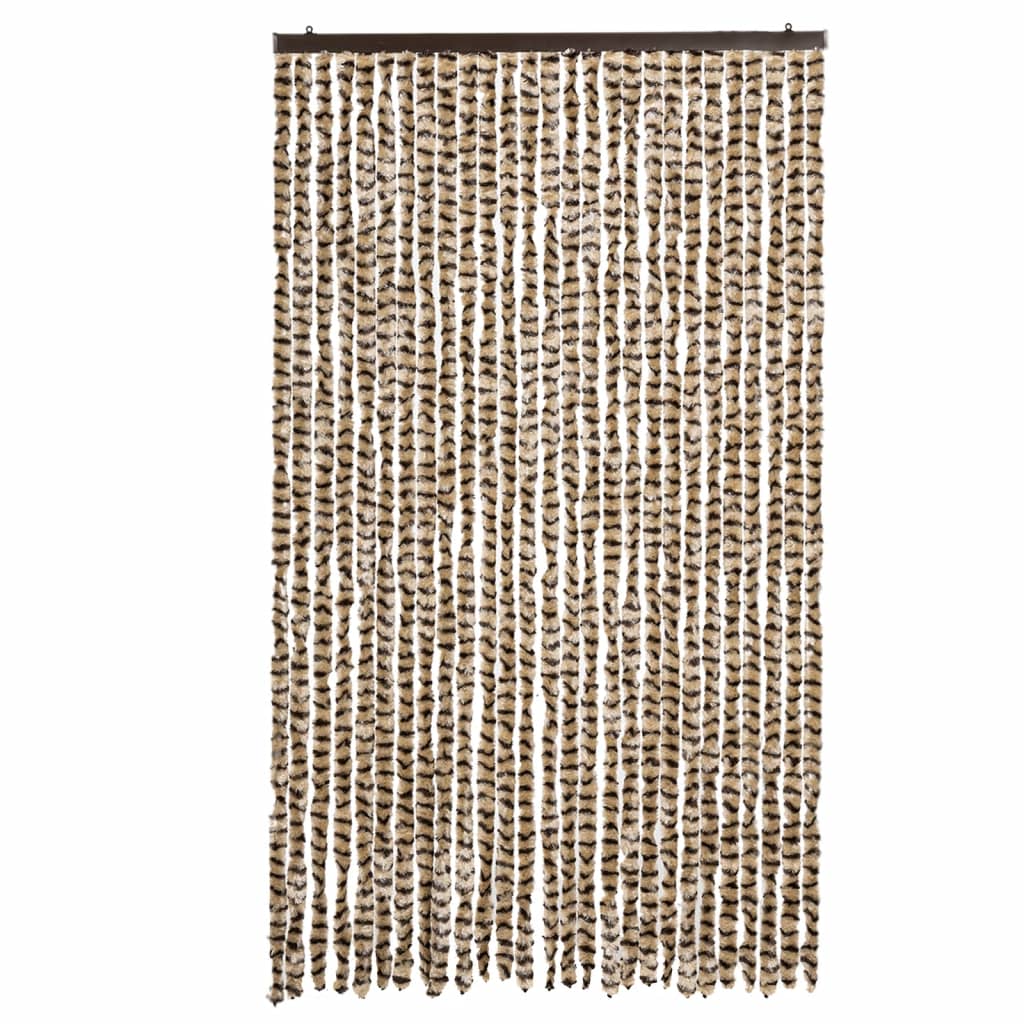Vliegengordijn 118x220 cm chenille beige en bruin is nu te koop bij PeponiXL, paradijselijk wonen!