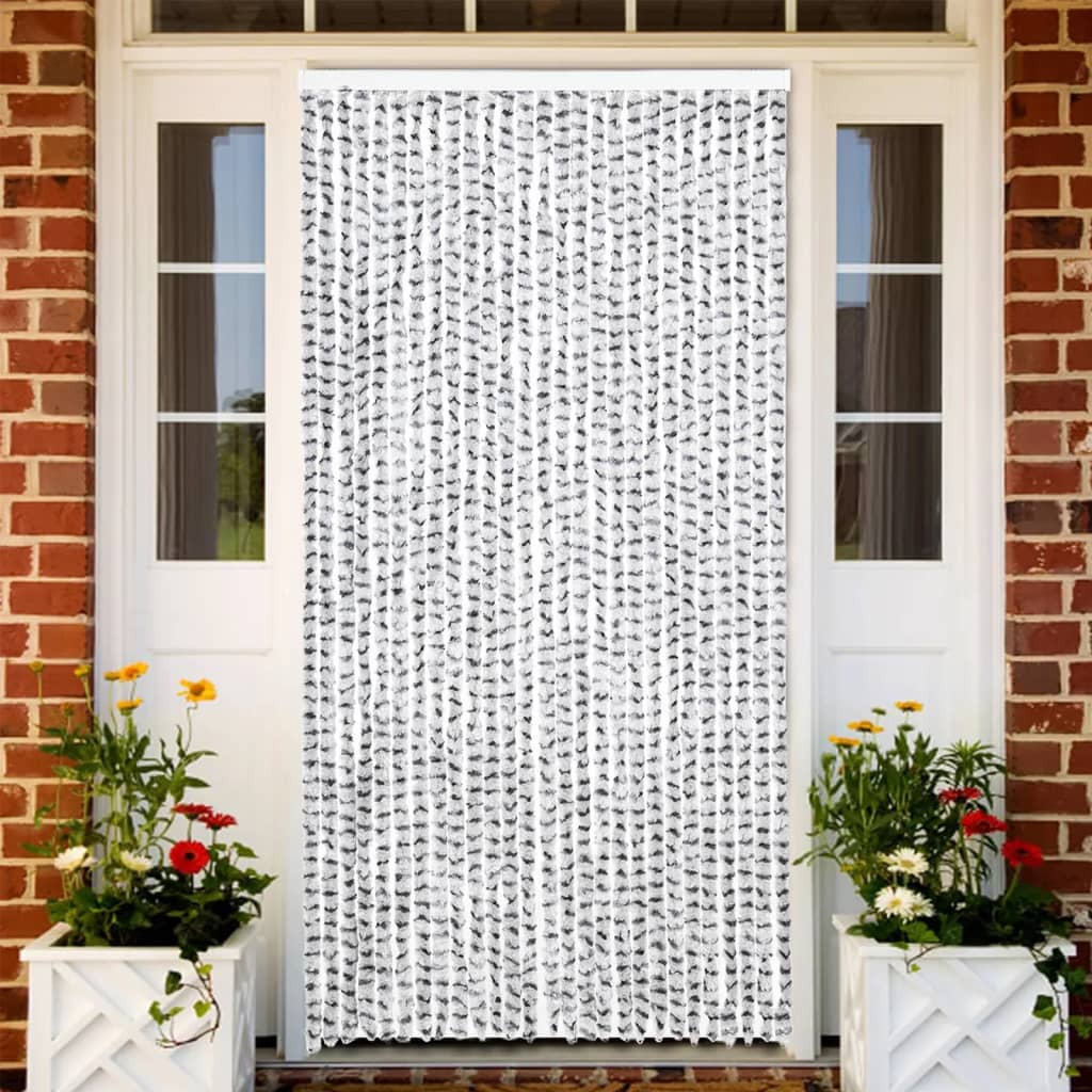 Vliegengordijn 118x220 cm chenille lichtgrijs en donkergrijs is nu te koop bij PeponiXL, paradijselijk wonen!