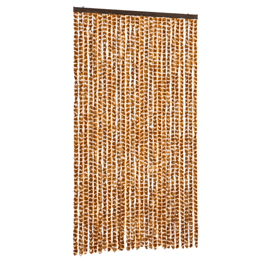 Vliegengordijn 118x220 cm chenille okerkleurig en wit is nu te koop bij PeponiXL, paradijselijk wonen!