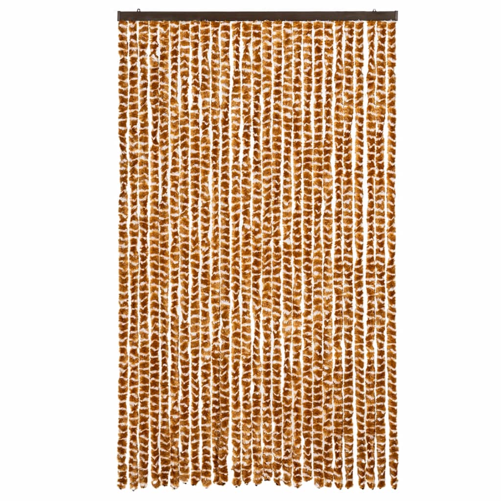 Vliegengordijn 118x220 cm chenille okerkleurig en wit is nu te koop bij PeponiXL, paradijselijk wonen!
