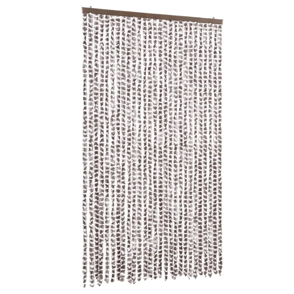 Vliegengordijn 118x220 cm chenille taupe en wit is nu te koop bij PeponiXL, paradijselijk wonen!
