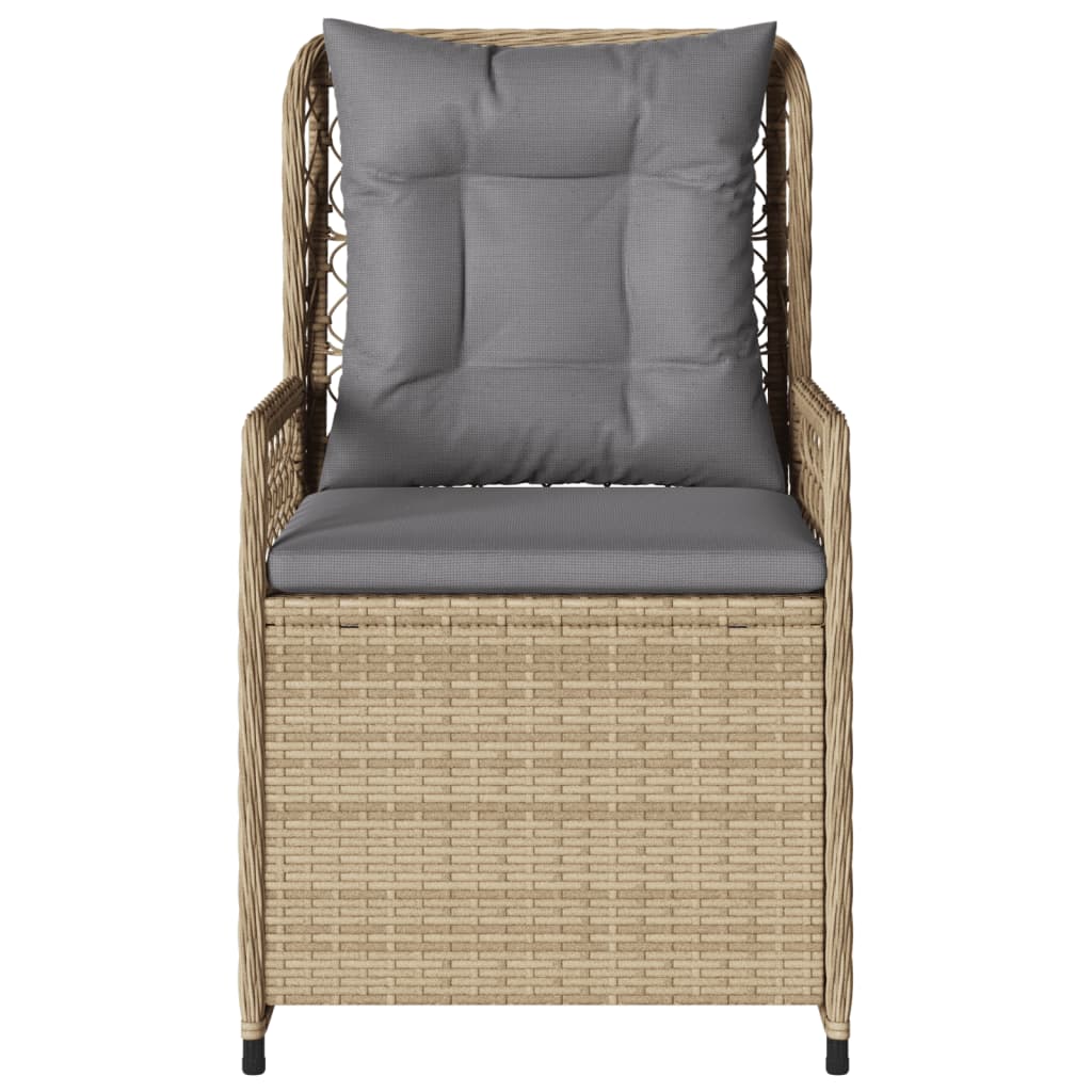 Tuinstoelen 2 st verstelbaar poly rattan beige is nu te koop bij PeponiXL, paradijselijk wonen!
