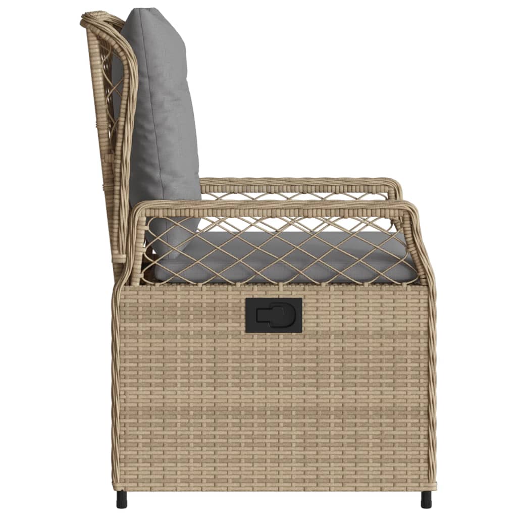 Tuinstoelen 2 st verstelbaar poly rattan beige is nu te koop bij PeponiXL, paradijselijk wonen!