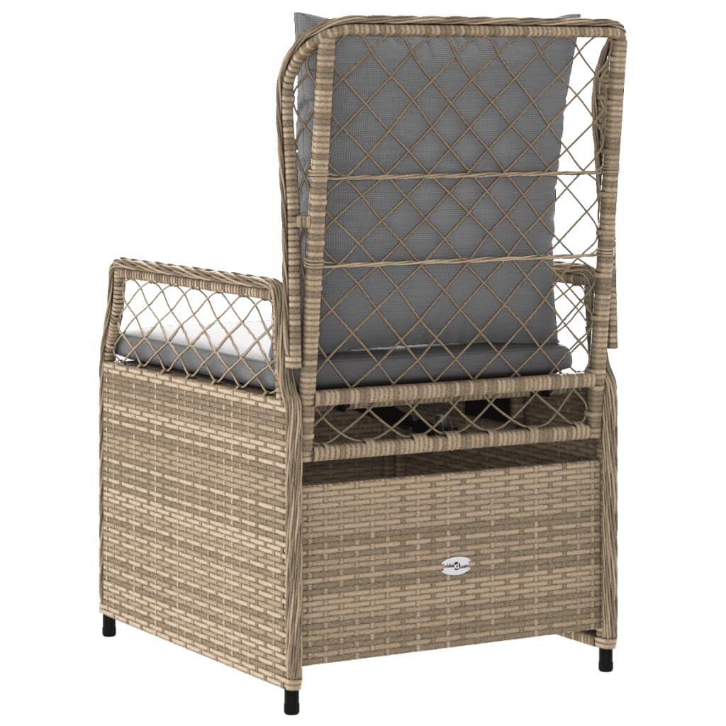 Tuinstoelen 2 st verstelbaar poly rattan beige is nu te koop bij PeponiXL, paradijselijk wonen!