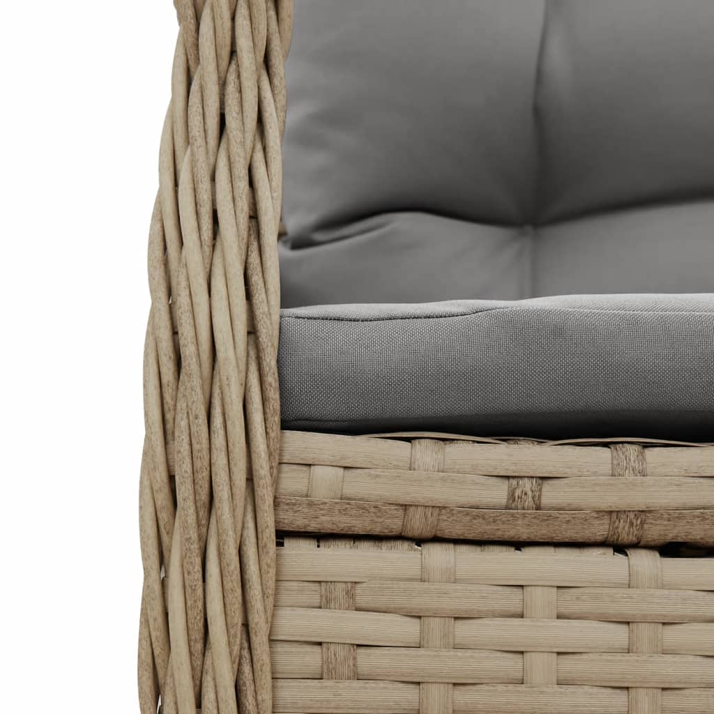 Tuinstoelen 2 st verstelbaar poly rattan beige is nu te koop bij PeponiXL, paradijselijk wonen!