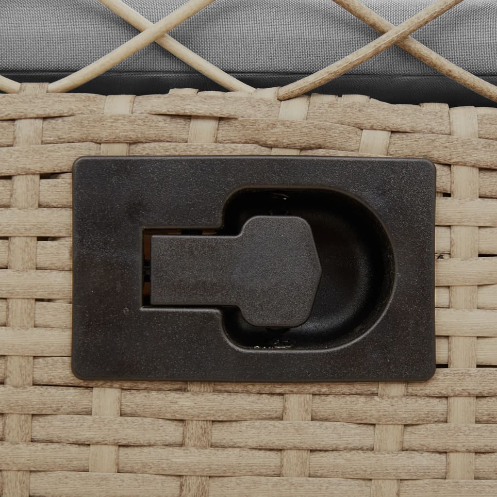 Tuinstoelen 2 st verstelbaar poly rattan beige is nu te koop bij PeponiXL, paradijselijk wonen!