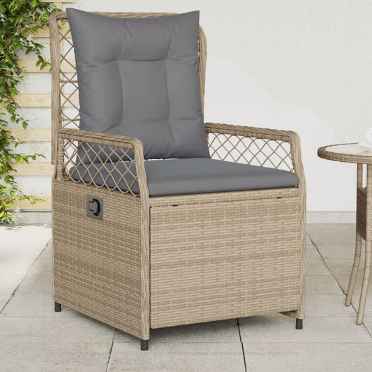 Tuinstoelen 2 st verstelbaar poly rattan beige is nu te koop bij PeponiXL, paradijselijk wonen!