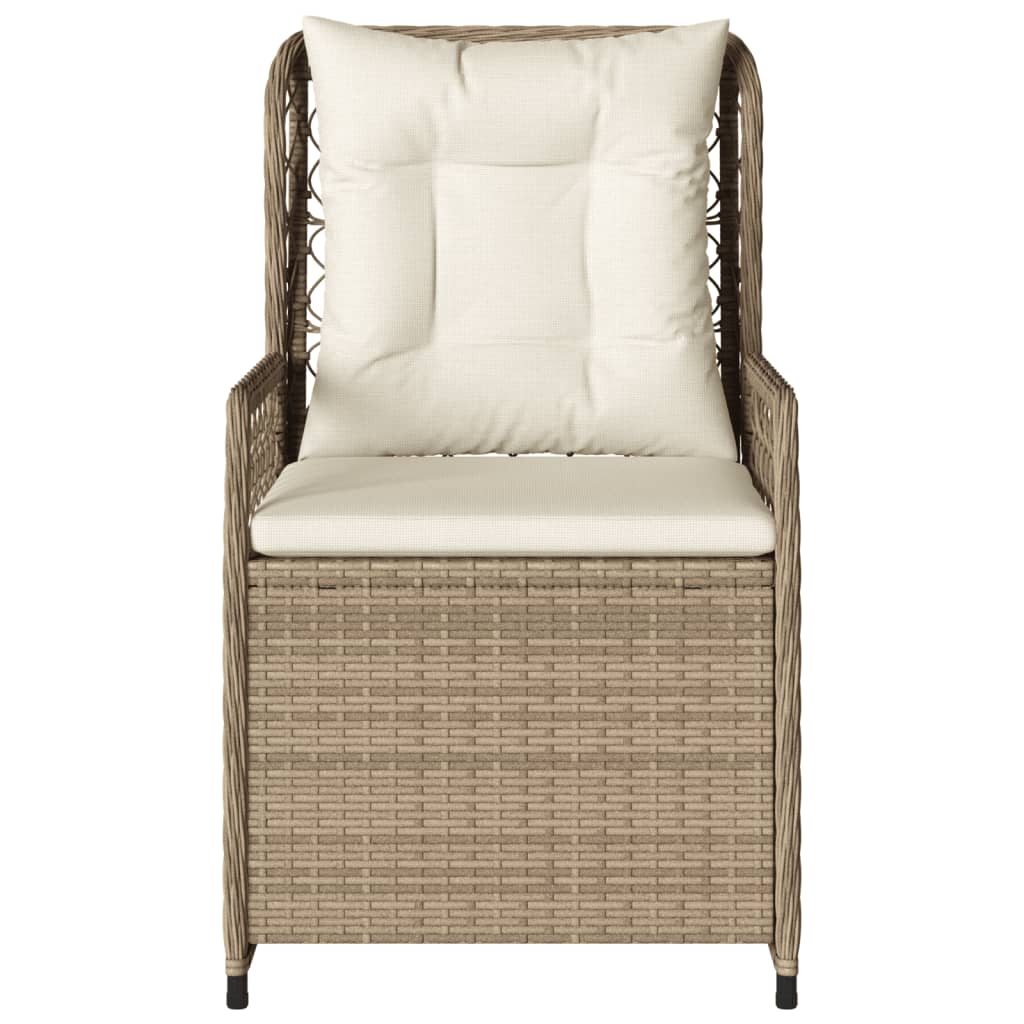 Tuinstoelen 2 st verstelbaar poly rattan beige is nu te koop bij PeponiXL, paradijselijk wonen!